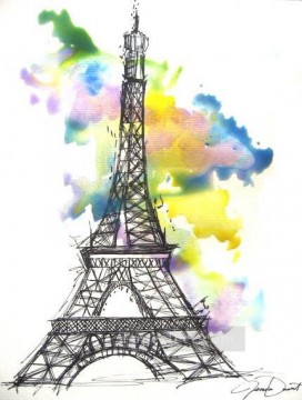 パリ Painting - エッフェル塔の絵